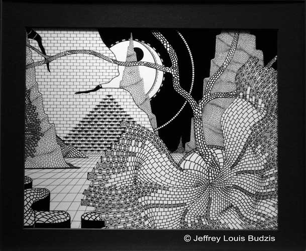 budzis-03 India ink on cotton by Jeffrey Budzis