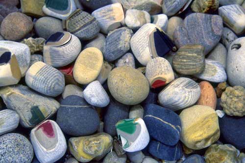 paulsrud-02 Stones and distressed books by Pamela Paulsrud