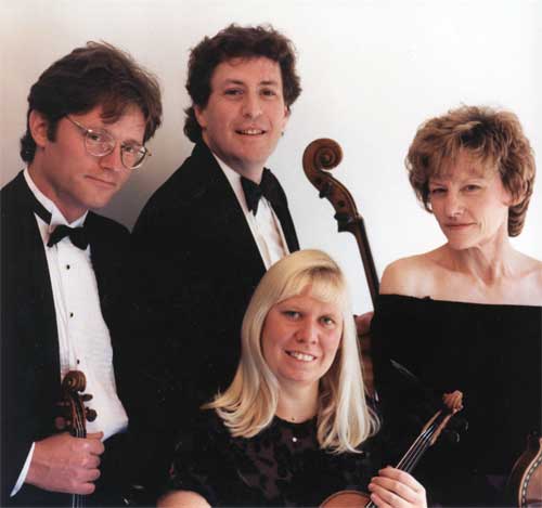 Left to right: Violinist David Perry, cellist Parry Karp, violinist Suzanne Beia and violist Sally Chisholm.