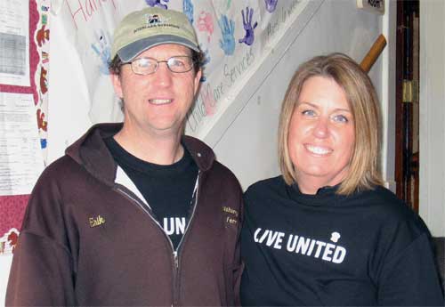 United Way Day of Caring 2011 volunteers Erik and Kirsten Foss