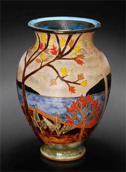 Ceramic Vase by David and Jeanne Aurelius 