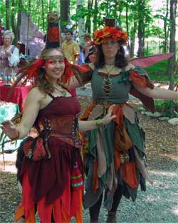 Fairies Tib and Firemoon demonstrate a balancing act